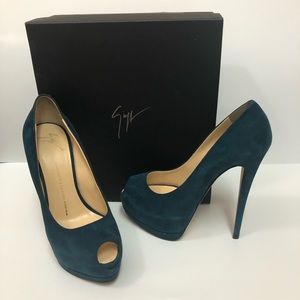 Giuseppe Zanotti Teal Platform Heels